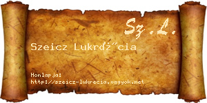 Szeicz Lukrécia névjegykártya